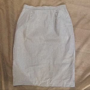 Vintage Saks Fifth Avenue Vertical Striped Pencil Skirt
